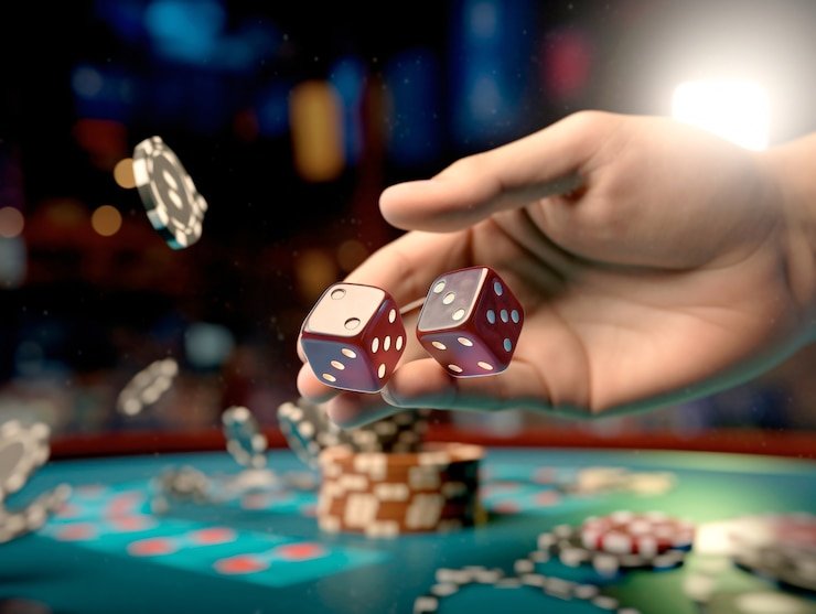 Live casino blackjack table with dealer and cards
